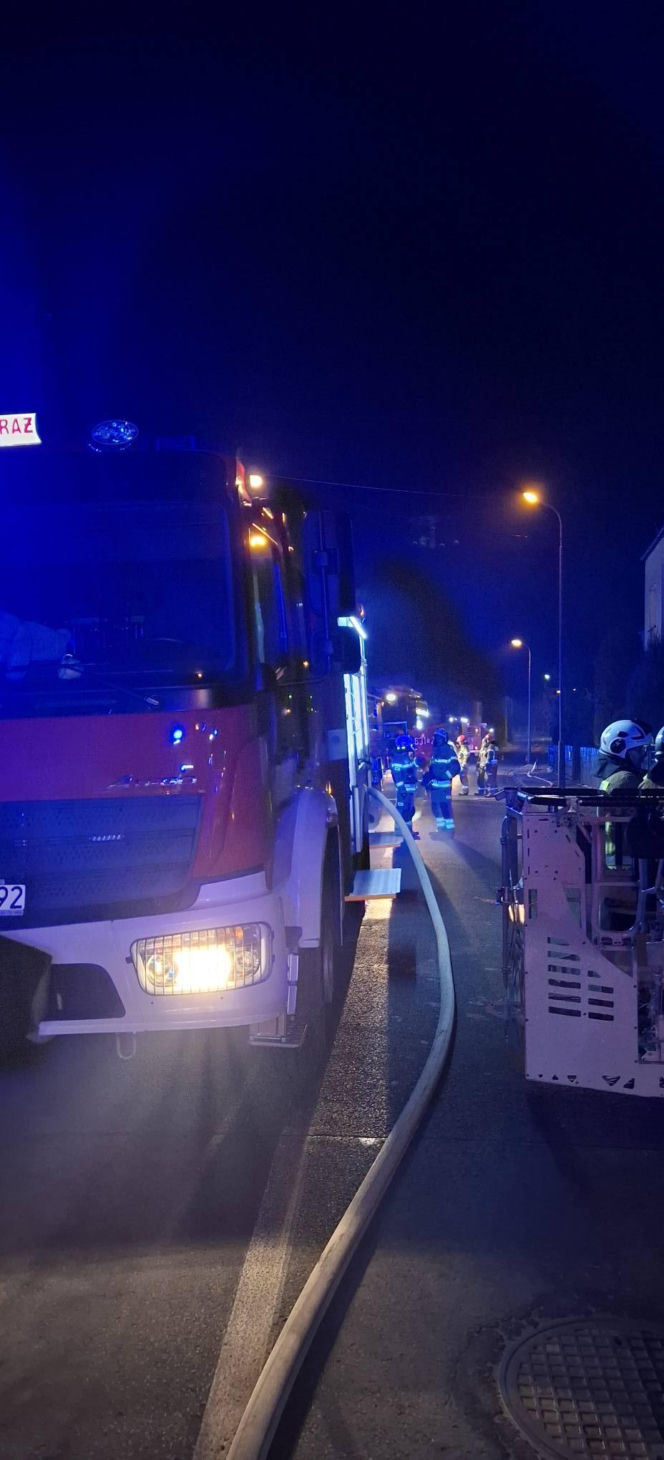 Pożar domu w Kaletach