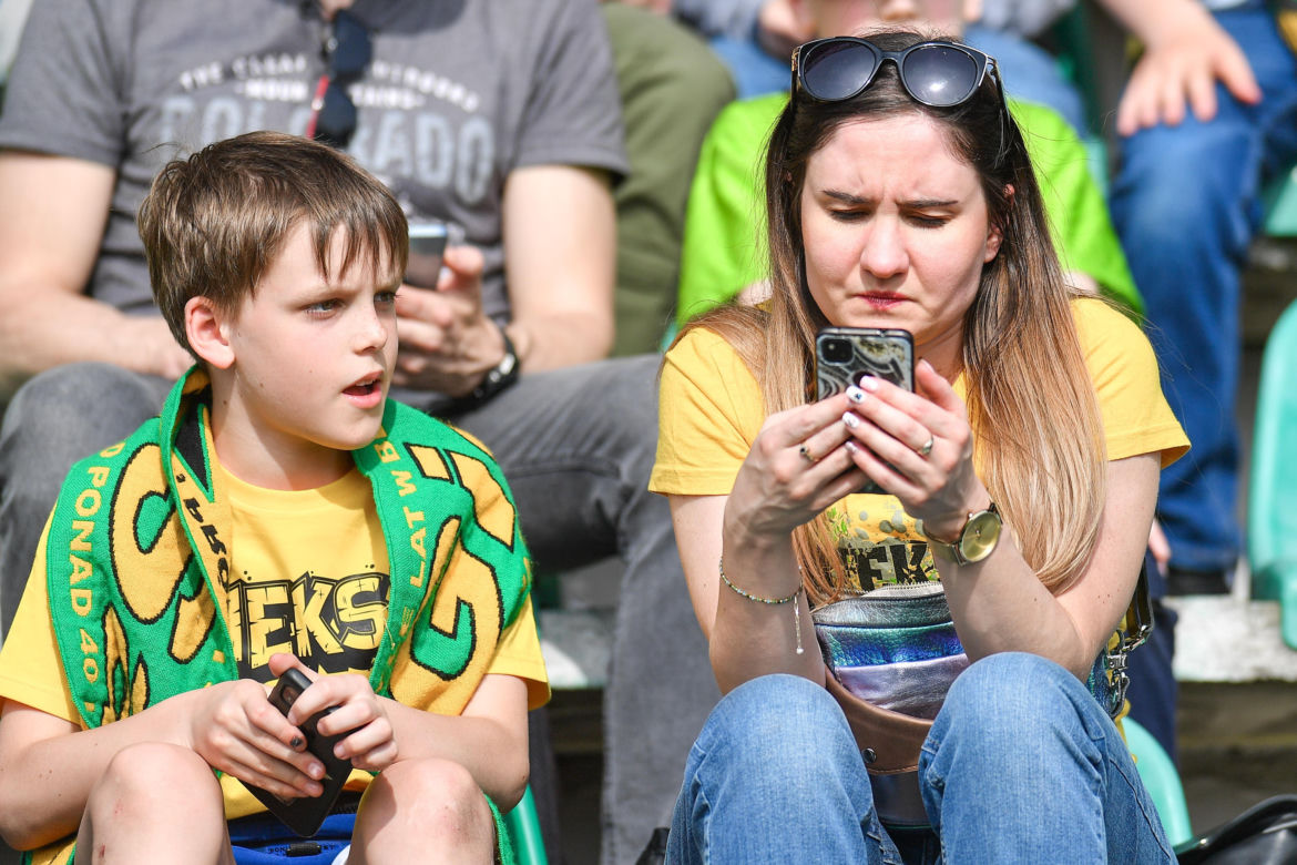 Kibice na meczu GKS Katowice - Odra Opole