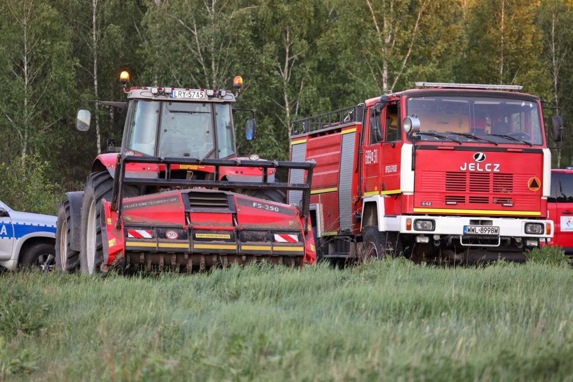 Pożar w powiecie wołomińskim