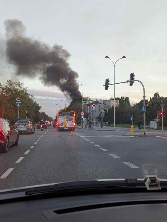 Pożar przy Żwirki i Wigury