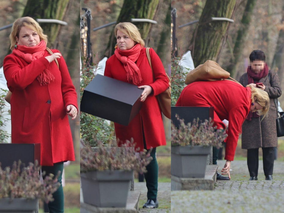 Katarzyna Bosacka w parku