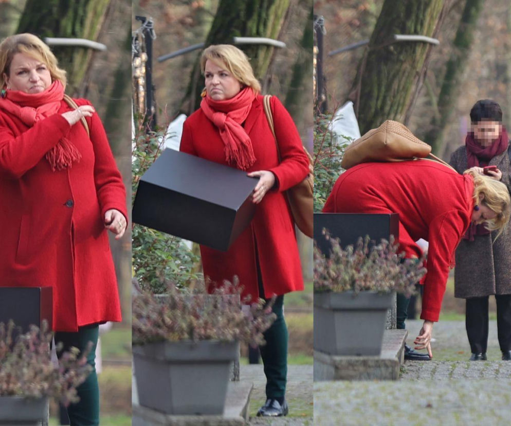 Katarzyna Bosacka w parku