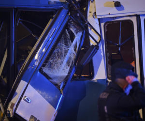 Zderzenie tramwajów na ul. Bieńczyckiej w Krakowie