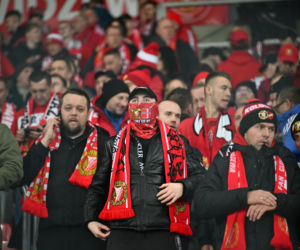 Widzew Łódź - Lech Poznań: Zdjęcia kibiców i zawodników z meczu 24. kolejki PKO BP Ekstraklasy