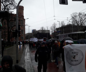 Protest pracowników sądów we Wrocławiu