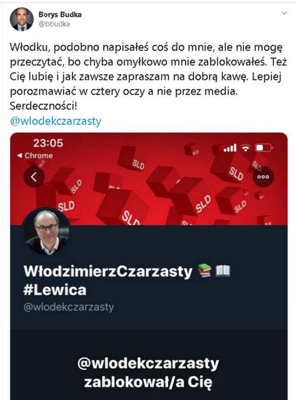 Borys Budka, Włodzimierz Czarzasty. Kłótnia na Twitterze