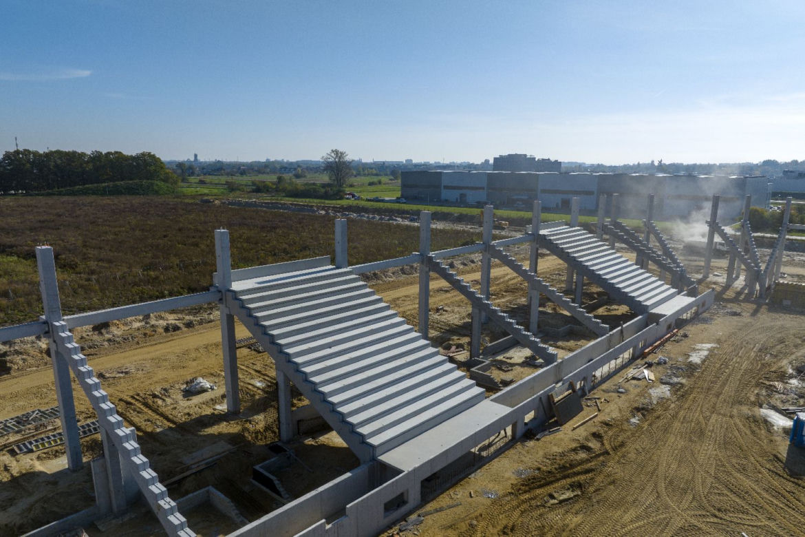 Budowa stadionu w Opolu - październik 2022