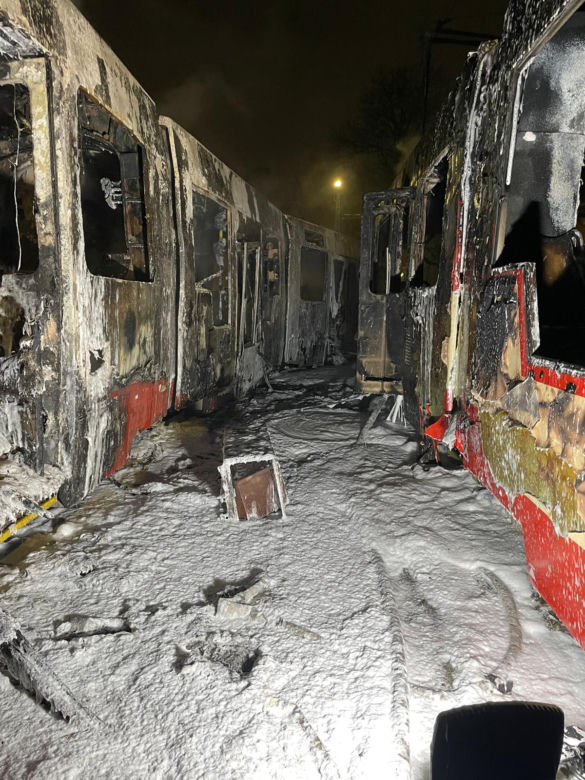 Gdańsk: Pożar zajezdni tramwajowej w Nowym Porcie