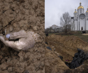 Wojna na Ukrainie. Ujawniono zdjęcia satelitarne ogromnego, masowego grobu w Buczy
