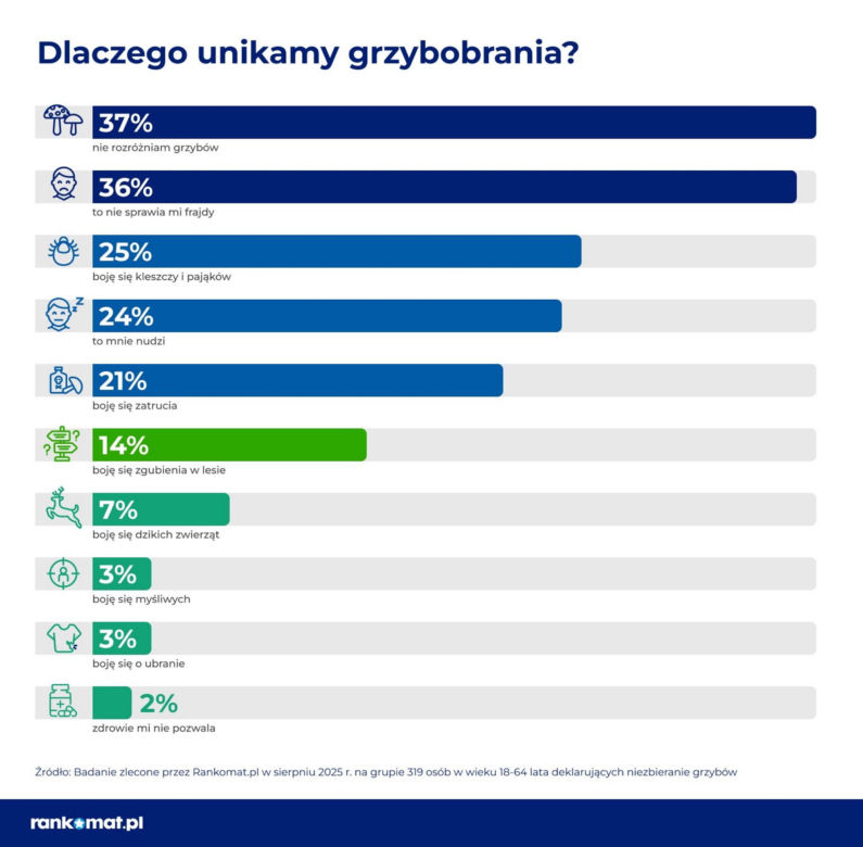 Dlaczego Polacy unikają grzybobrania?