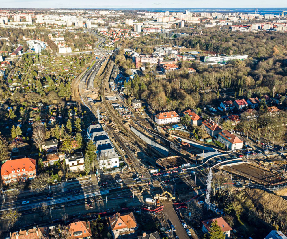 Budowa węzła Łękno - luty 2019