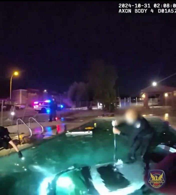 Samochód wjechał do basenu! Szokująca akcja ratunkowa uchwycona na filmie