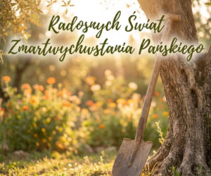 Religijna kartka na Wielkanoc