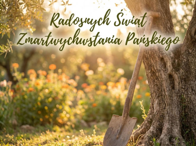 Religijna kartka na Wielkanoc