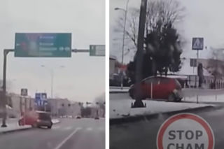 Postanowił zawrócić na przejściu dla pieszych. Nagranie z Rzeszowa trafiło do sieci 