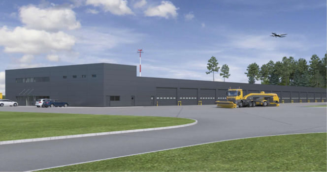 Baza Działu Eksploatacji i Transportu na Katowice Airport - wizualizacje