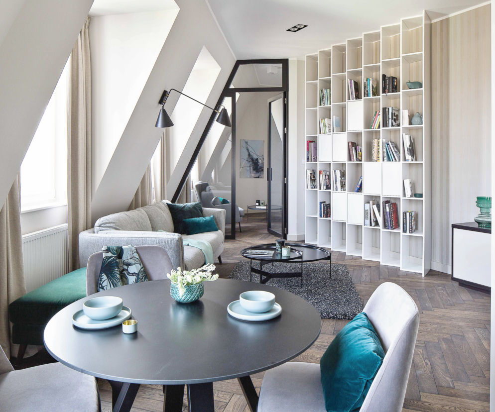 Salon, jadalnia, poddasze