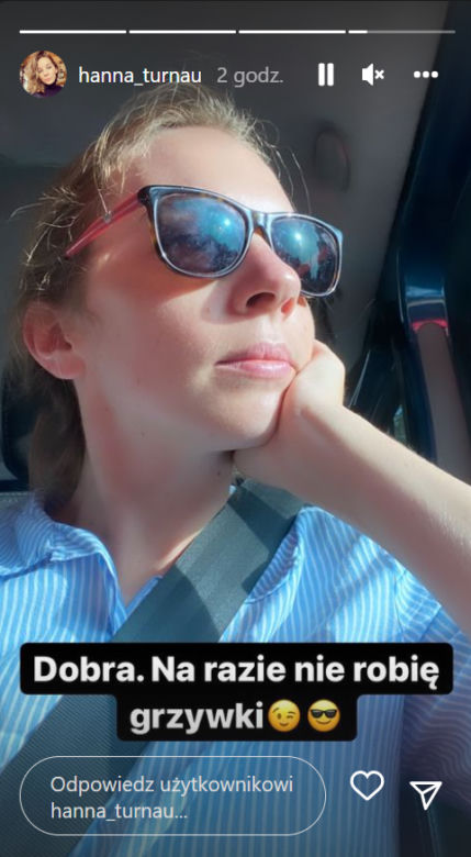 M jak miłość. Hanna Turnau (Sylwia) na Instagramie