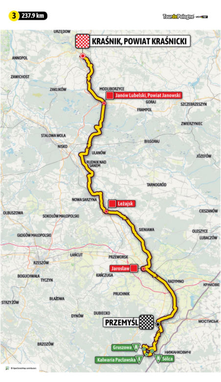 Tour de Pologne 2022: Trasa