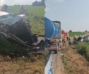 Citroen zderzył się z ciężarówką. Kierowca nie żyje