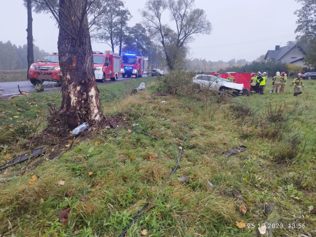 Śmiertelny wypadek pod Zgierzem! 34-latka leżała poza pojazdem 