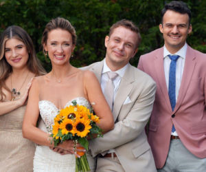 Barwy szczęścia odc. 3320. Asia (Anna Gzyra), Hubert (Marek Molak), Agata (Natalia Zambrzycka), Ignacy (Olaf Staszkiewicz)