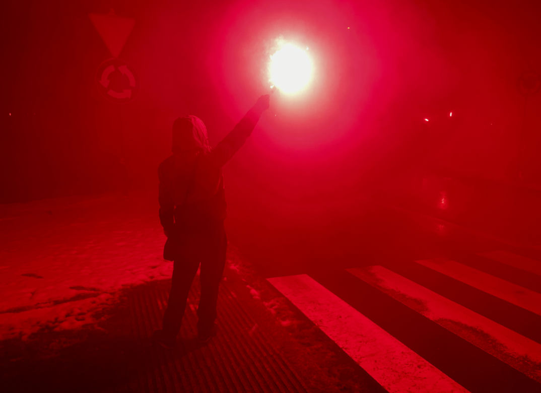 "Racowisko" kibiców Jagiellonii Białystok rozpoczęło się o symbolicznej godz. 19:20