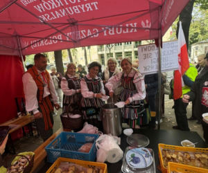 Poseł Telus z delegacją z Opoczna wspierał protestujących przed TK