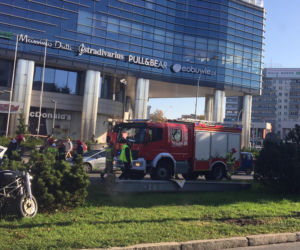 Wypadek motocyklisty przy Galerii Rzeszów