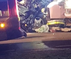 Koszmarny wypadek pod Węgrowem. 20-latek zmiażdżony przez ciężarówkę 