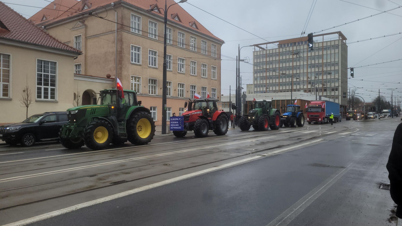 Protest rolników w Olsztynie, 20 lutego