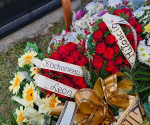 Grób zamordowanego i spalonego Andrzeja B