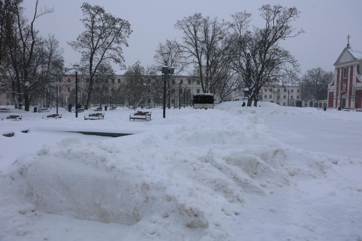 Śnieżyca w Lublinie