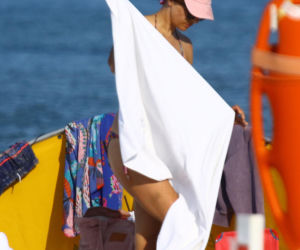 Anna Czartoryska-Niemczycka na plaży