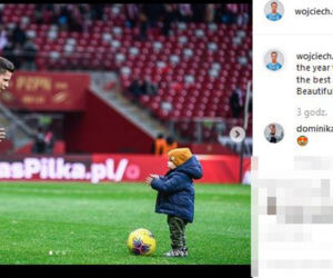 Marina Łuczenko-Szczęsna zabrała pierwszy raz synka na mecz taty.