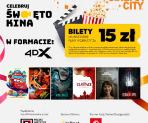 Święto Kina w Cinema City. Dwa dni filmowych emocji z biletami za 15 zł – również w formatach: IMAX, 4DX i ScreenX