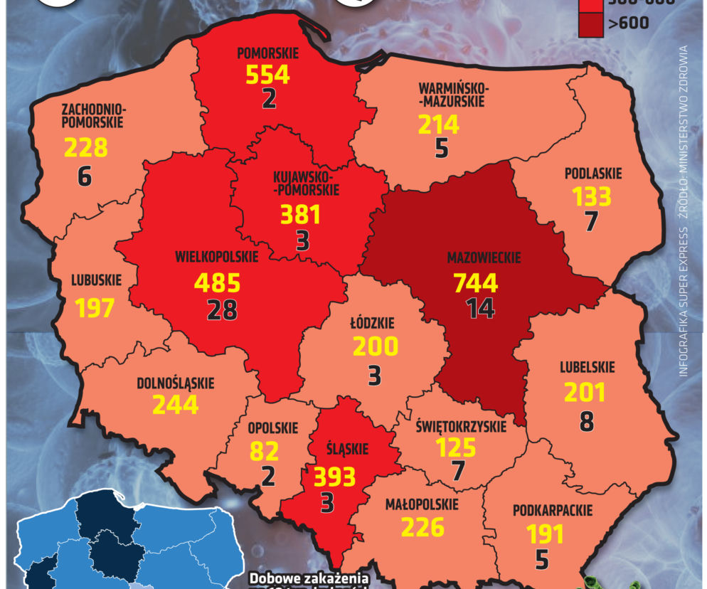 koronawirus Polska województwa 7 2 2021