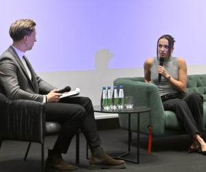 Iga Świątek i Daria Abramowicz na konferencji