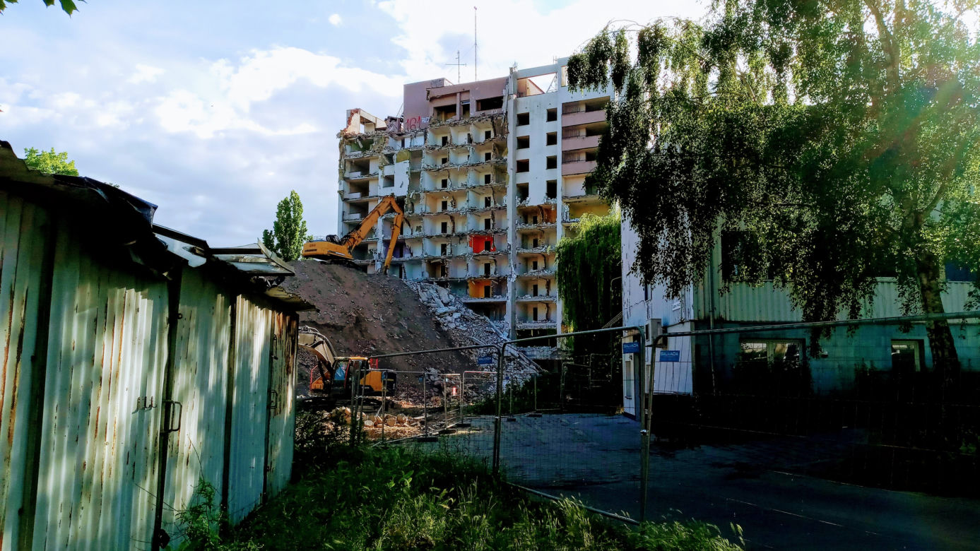 Rozbiórka Domu Marynarza - czerwiec 2020