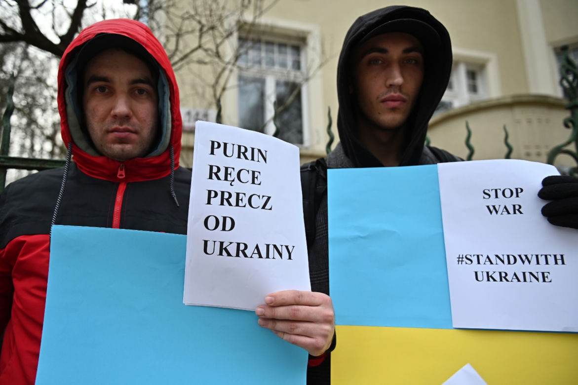 Manifestacja pod konsulatem Rosji w Gdańsku