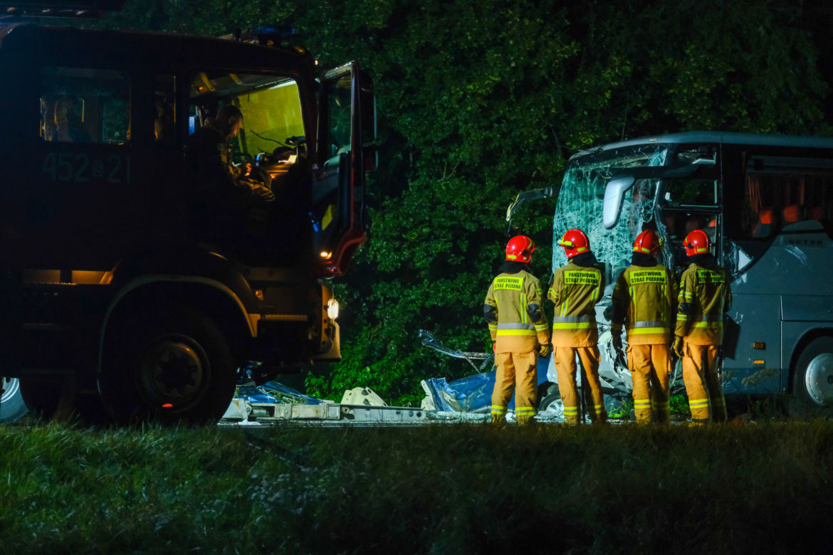 Wypadek busa Kleszczów