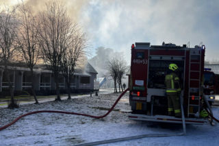 Pożar domków letniskowych w Pogorzelicy