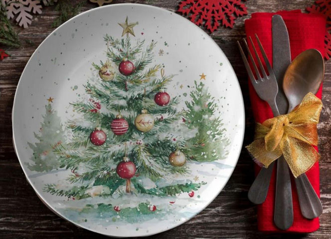 Naczynia z motywem świąteczym