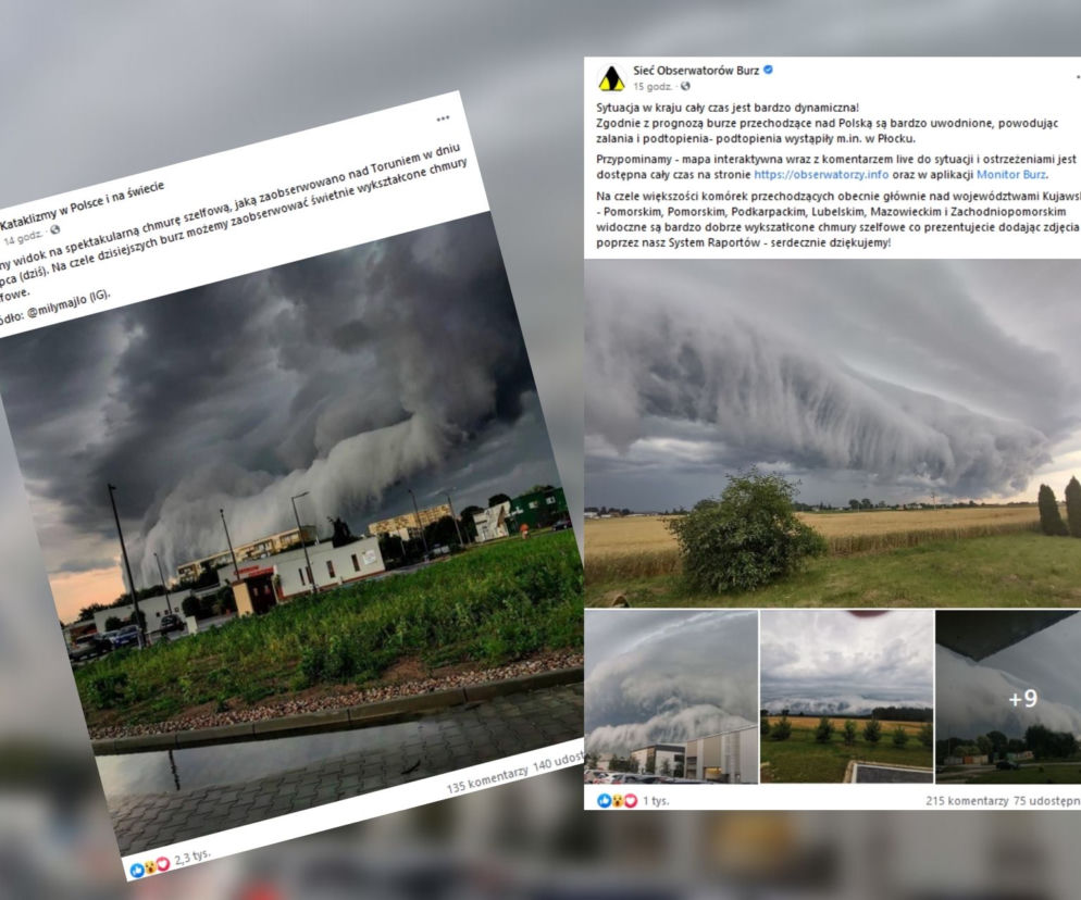 Potężna chmura wyglądała jak TSUNAMI! Przez Toruń przetoczyły się nawałnice [ZDJĘCIA]