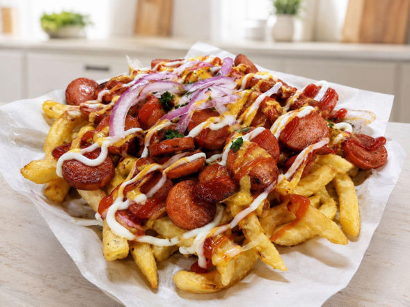 Salchipapa, czyli frytki z kiełbaskami. Peruwiański street food zrobisz za grosze