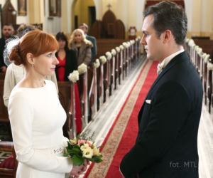 M jak miłość odc. 1137. Agnieszka (Magdalena Walach), Robert (Marek Szkoda)