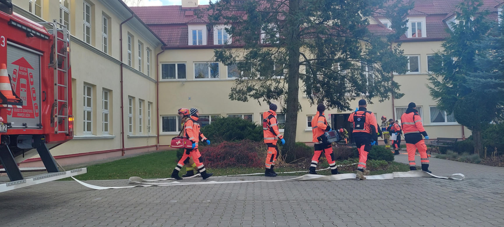 Próbna ewakuacja w zamojskim "rolniczaku"