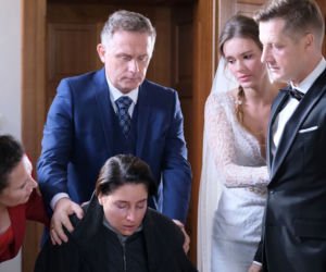 M jak miłość, odcinek 1634: Paweł (Rafał Mroczek), Franka (Dominika Kachlik), Majka (Lura Samojłowicz), Marysia (Małgorzata Pieńkowska), Artur (Robert Moskwa)