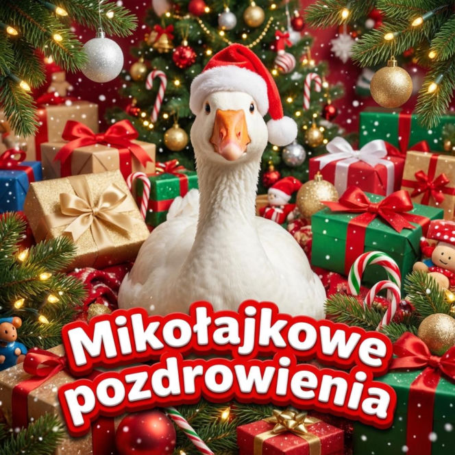 Kartka z życzeniami na Mikołajki