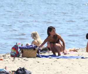 Marta Kaczyńska na plaży